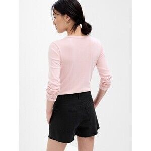 GAP Favorite V-Neck Long Sleeve Soft Cotton/Modal T-Shirt- Pink-Women's Size XL